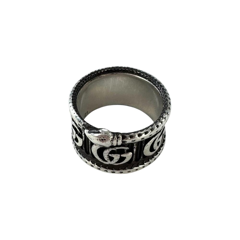 Gucci Sterling Silver GG Marmont Snake Ring - Picture 7 of 10
